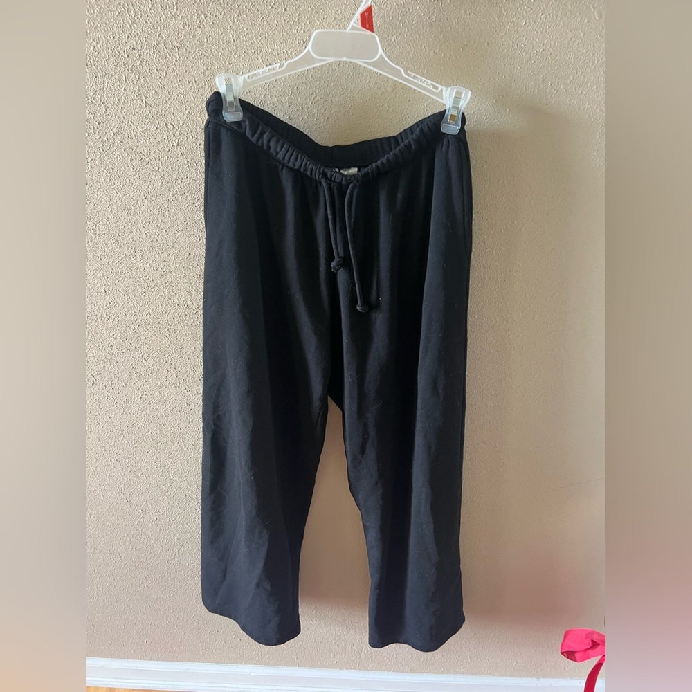 H&M Black Sweatpants wide leg loose fit